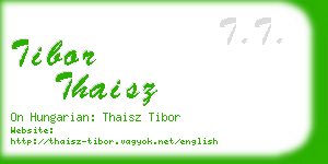 tibor thaisz business card